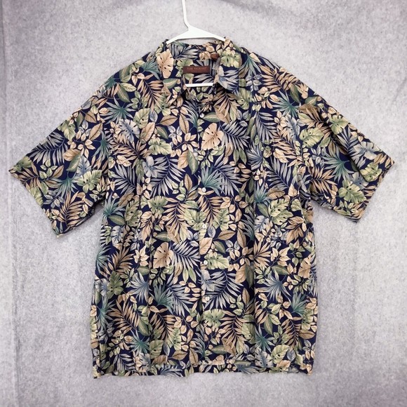 Tori Richard Other - Tori Richard Hawaiian Honolulu Shirt Blue Floral Leaves Lawn USA Made Size 2XL